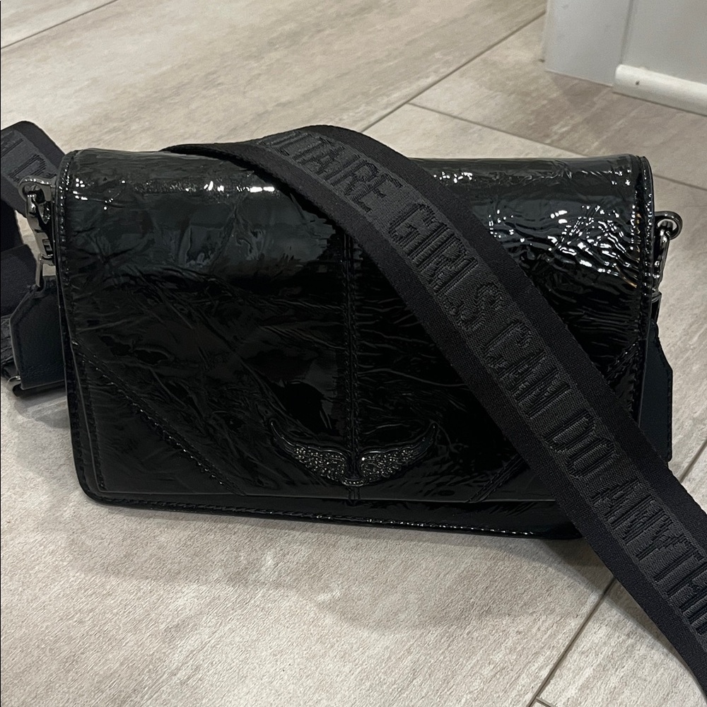 Zadig & Voltaire Black Patent Leather Bag